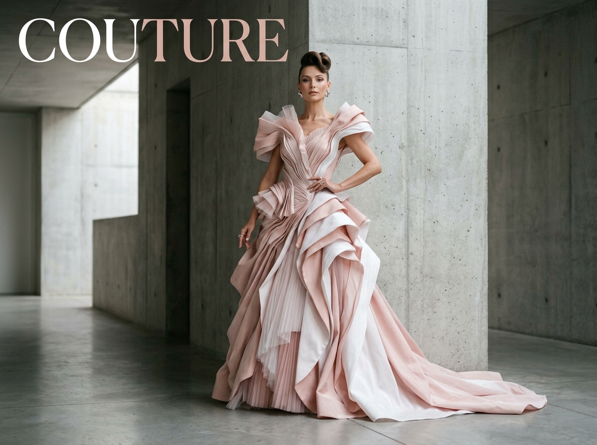 Luxury Fashion Editorial Haute Couture Model