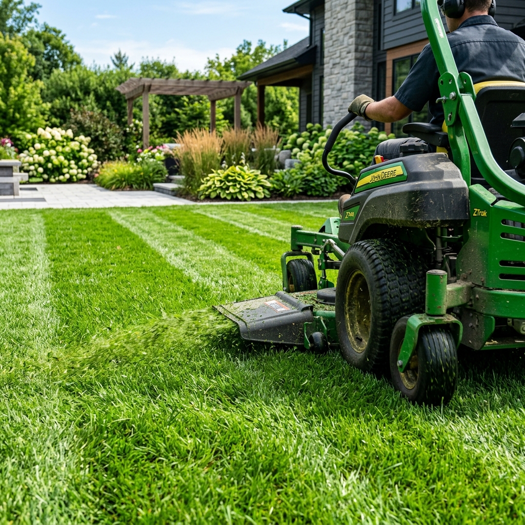 Lawn Mower in Action